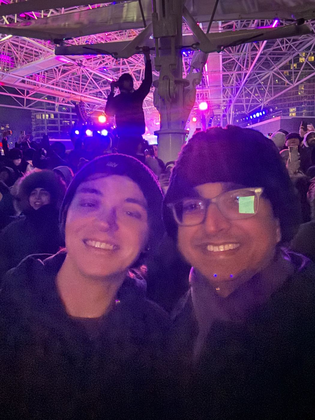 New Year's Eve under a ferris wheel
